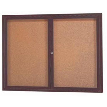 AARCO Aarco Products DCC3648RBA 48 in. W x 36 in. H Enclosed Aluminum Bulletin Board - Bronze Anodized DCC3648RBA